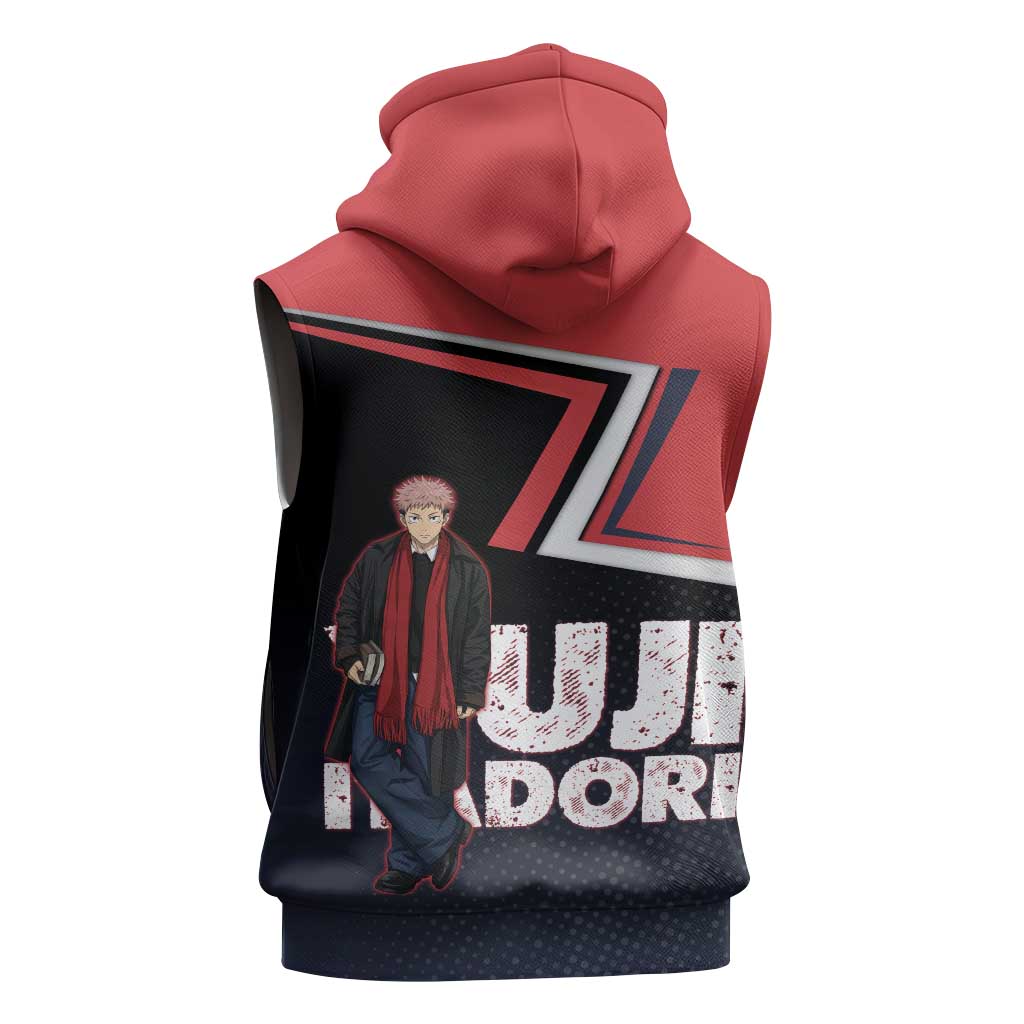 Yuji Itadori Sleeveless Zip Hoodie Casual Anime Hero Style