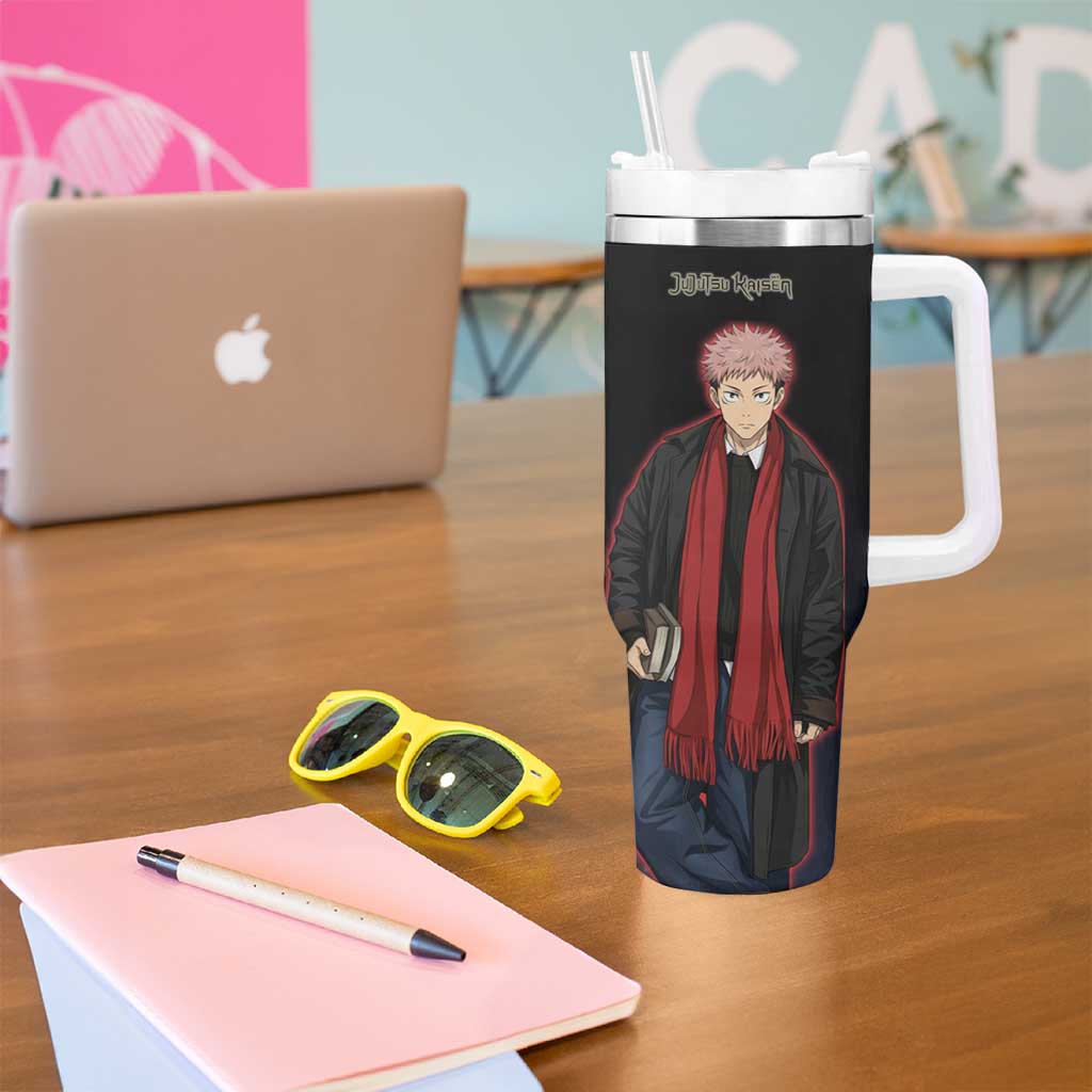 Yuji Itadori Tumbler With Handle Casual Anime Hero Style