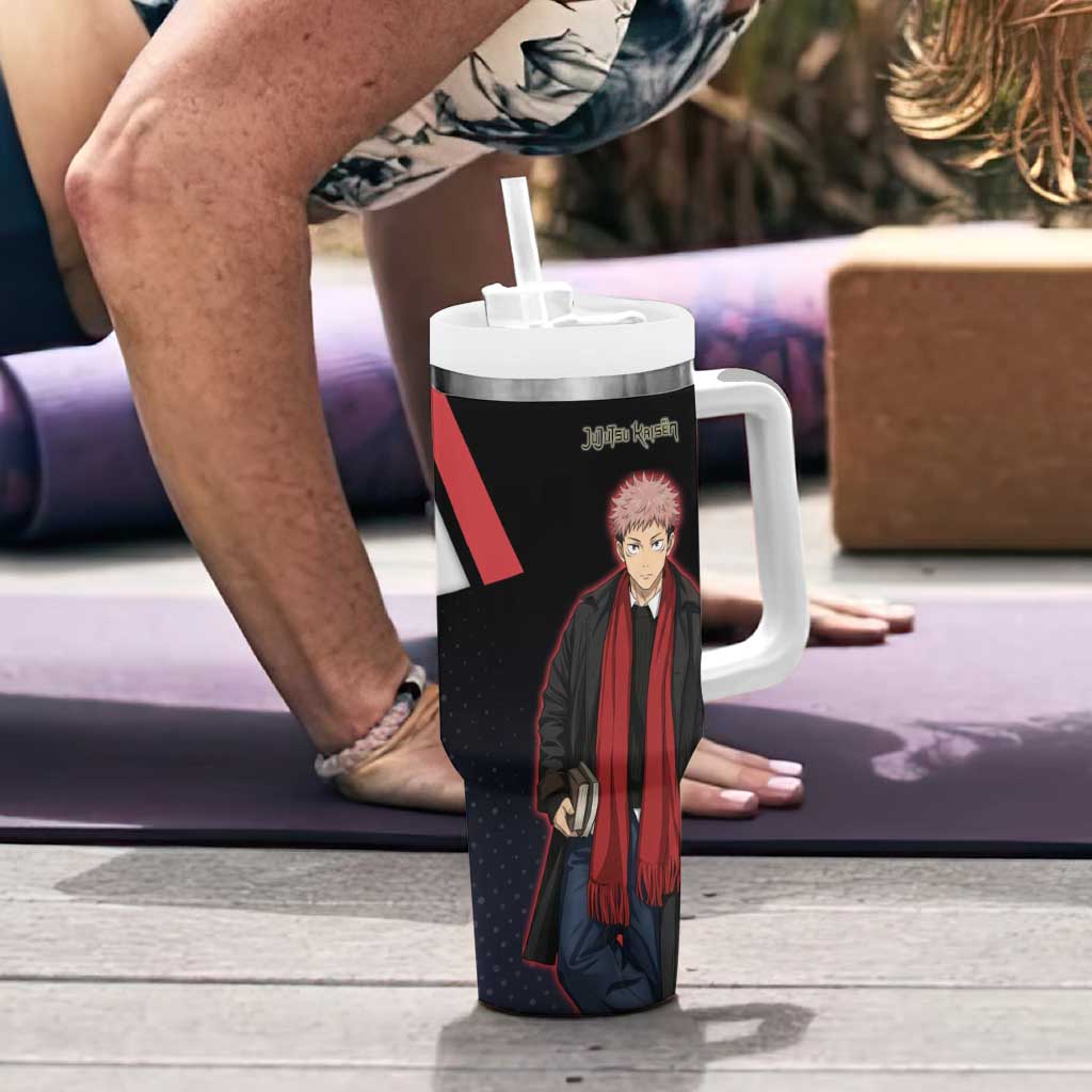 Yuji Itadori Tumbler With Handle Casual Anime Hero Style