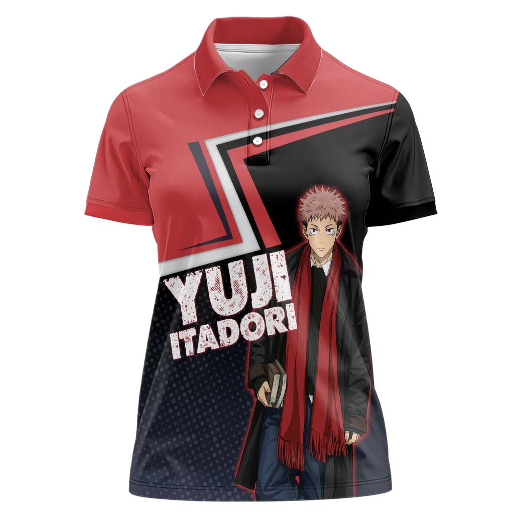 Yuji Itadori Women Polo Shirt Casual Anime Hero Style