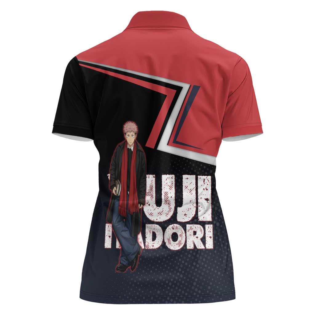 Yuji Itadori Women Polo Shirt Casual Anime Hero Style