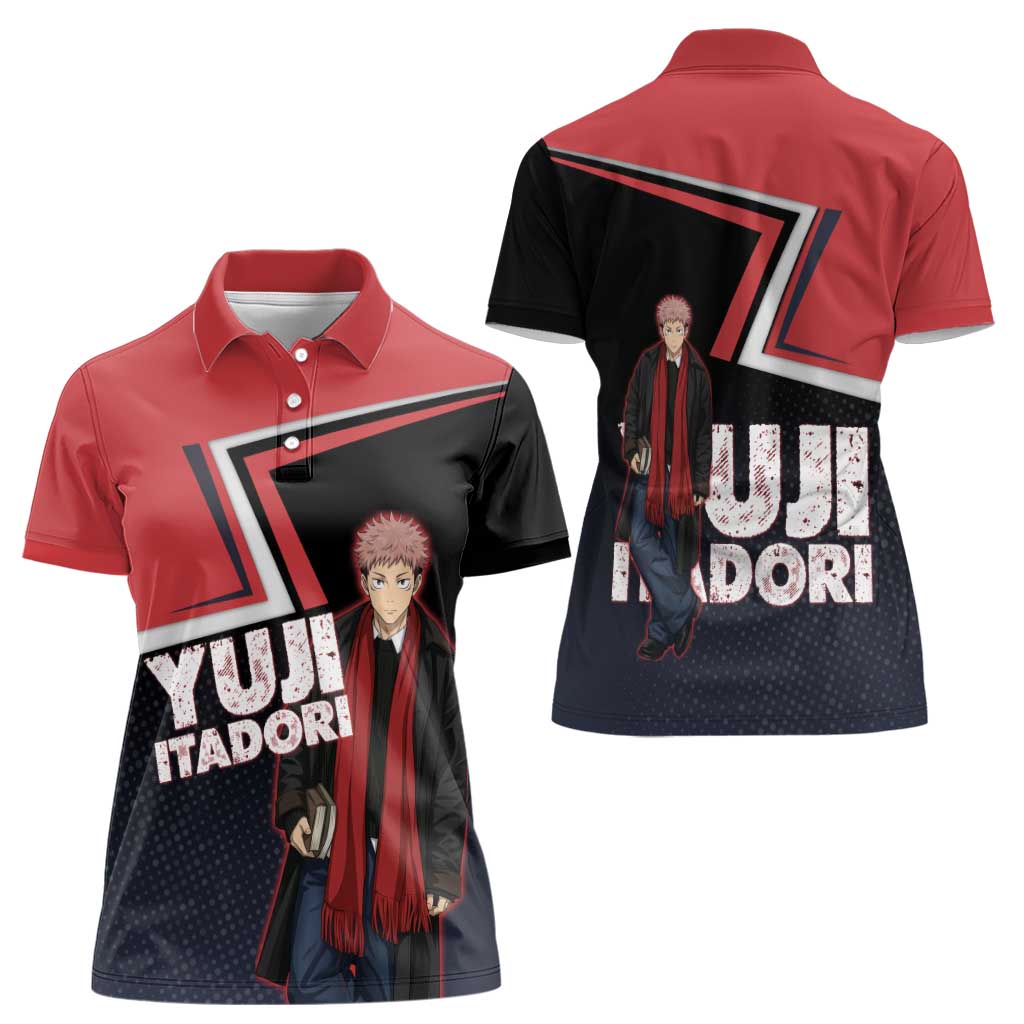 Yuji Itadori Women Polo Shirt Casual Anime Hero Style