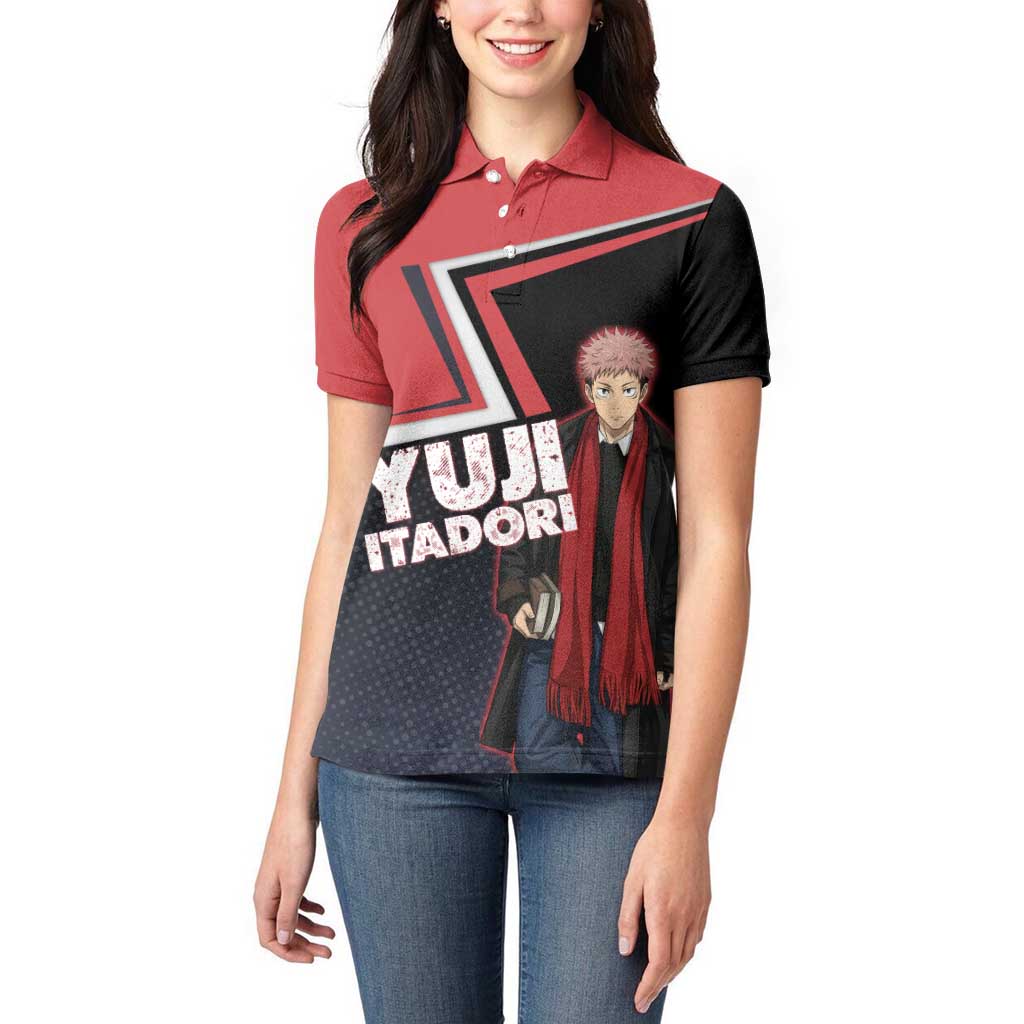 Yuji Itadori Women Polo Shirt Casual Anime Hero Style