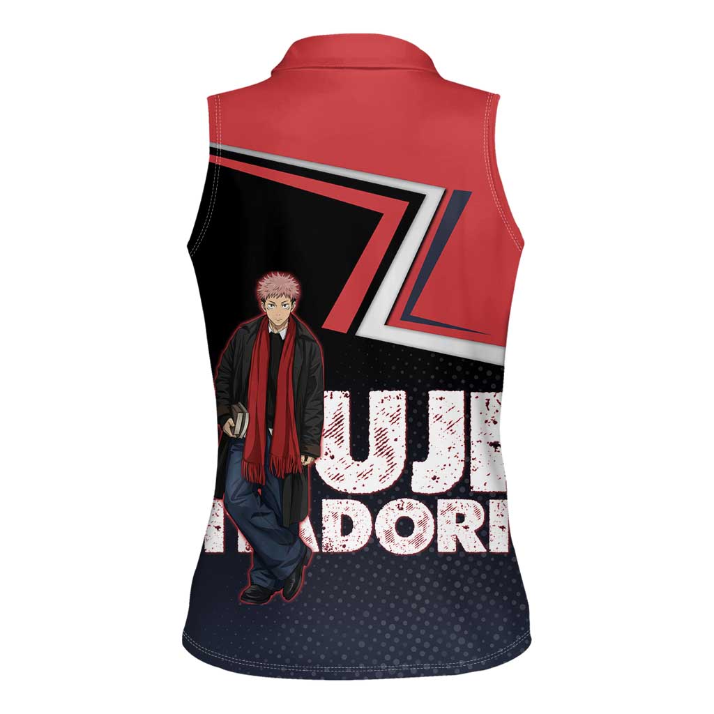 Yuji Itadori Women Sleeveless Polo Shirt Casual Anime Hero Style