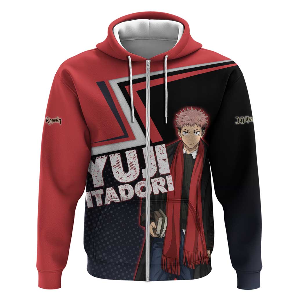 Yuji Itadori Zip Hoodie Casual Anime Hero Style