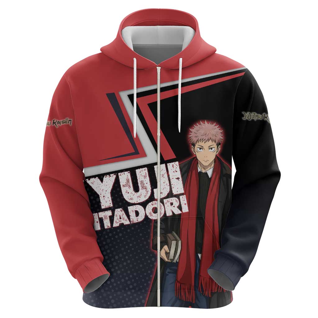Yuji Itadori Zip Hoodie Casual Anime Hero Style
