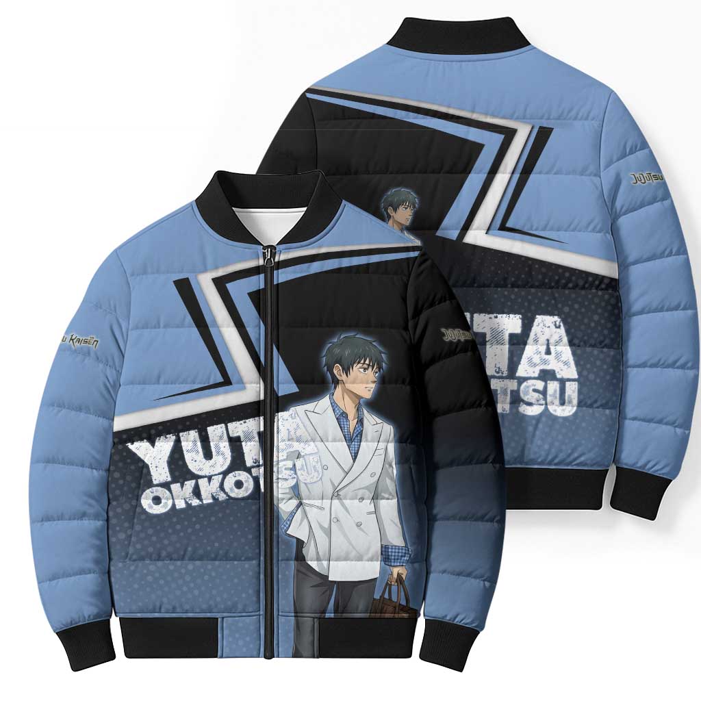 Yuta Okkotsu Bomber Puffer Jacket Jujutsu Kaisen Street Style Art