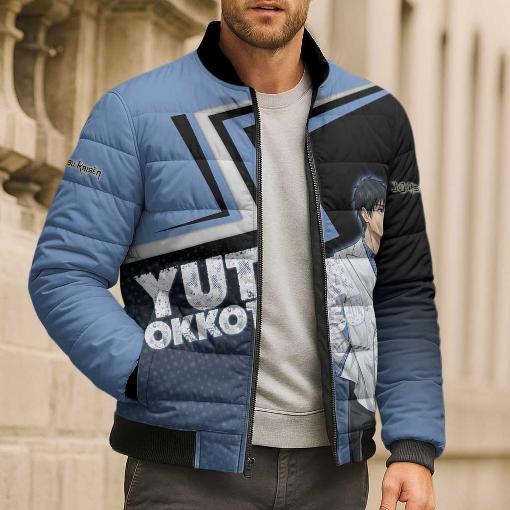 Yuta Okkotsu Bomber Puffer Jacket Jujutsu Kaisen Street Style Art