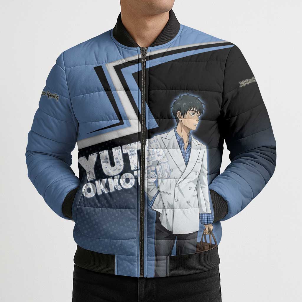 Yuta Okkotsu Bomber Puffer Jacket Jujutsu Kaisen Street Style Art