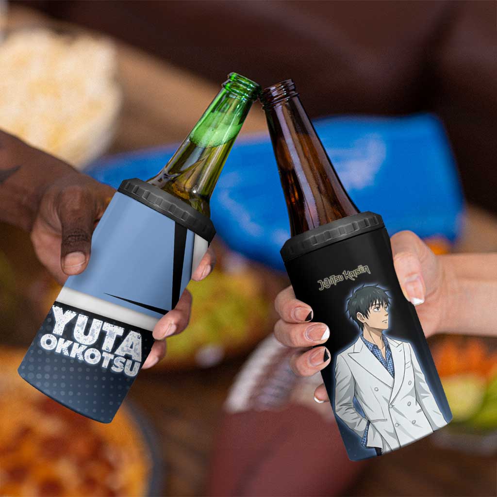 Yuta Okkotsu 4 in 1 Can Cooler Tumbler Jujutsu Kaisen Street Style Art