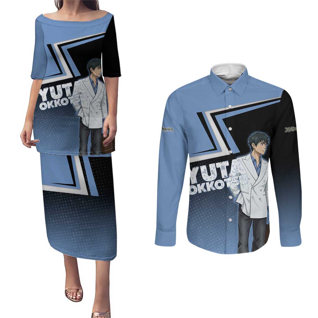Yuta Okkotsu Couples Matching Puletasi and Long Sleeve Button Shirt Jujutsu Kaisen Street Style Art