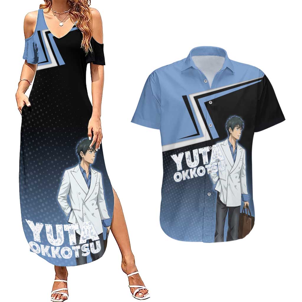 Yuta Okkotsu Couples Matching Summer Maxi Dress and Hawaiian Shirt Jujutsu Kaisen Street Style Art