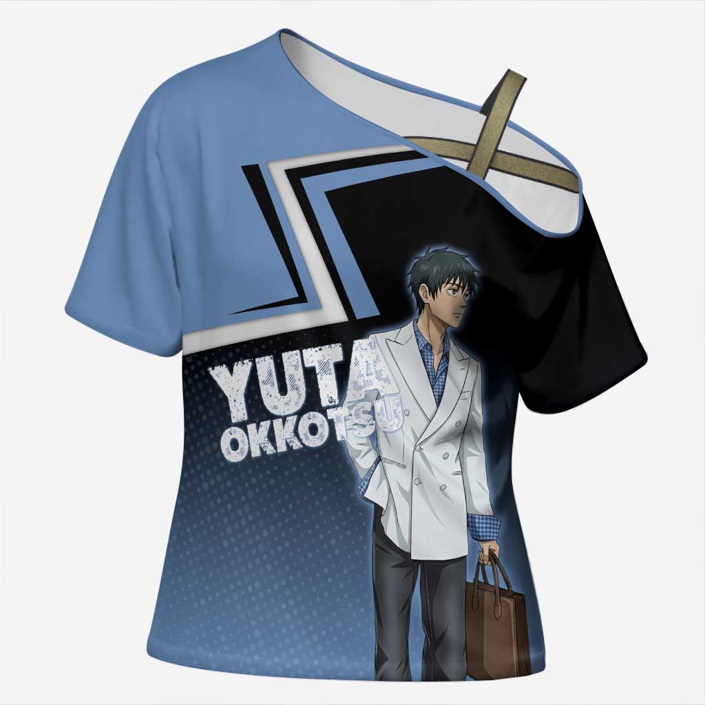 Yuta Okkotsu Cross Shoulder Shirt Jujutsu Kaisen Street Style Art