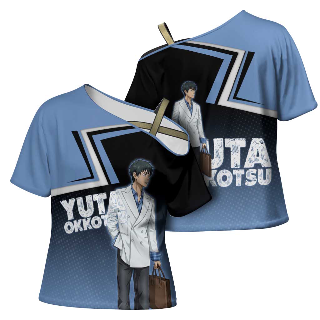 Yuta Okkotsu Cross Shoulder Shirt Jujutsu Kaisen Street Style Art