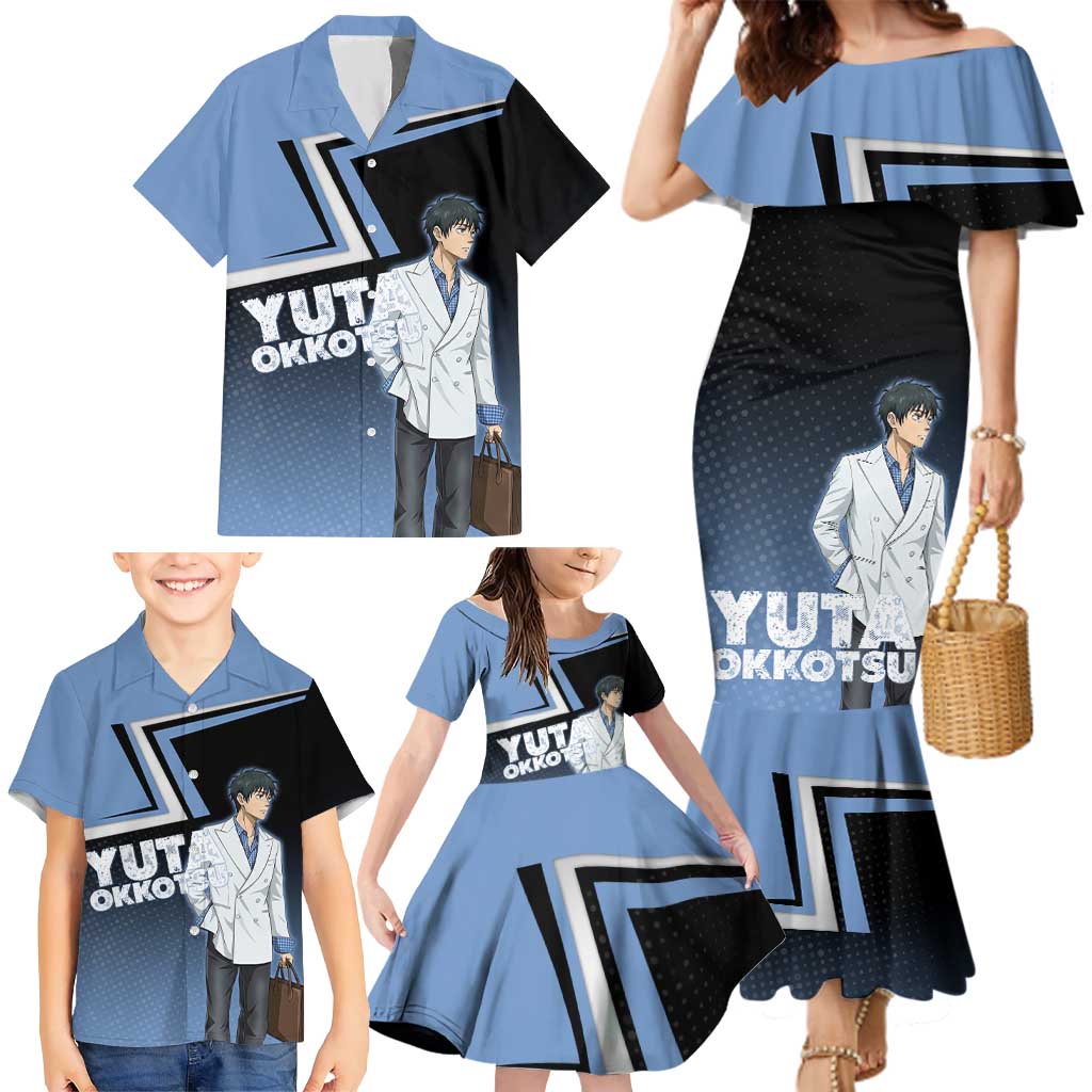 Yuta Okkotsu Family Matching Mermaid Dress and Hawaiian Shirt Jujutsu Kaisen Street Style Art