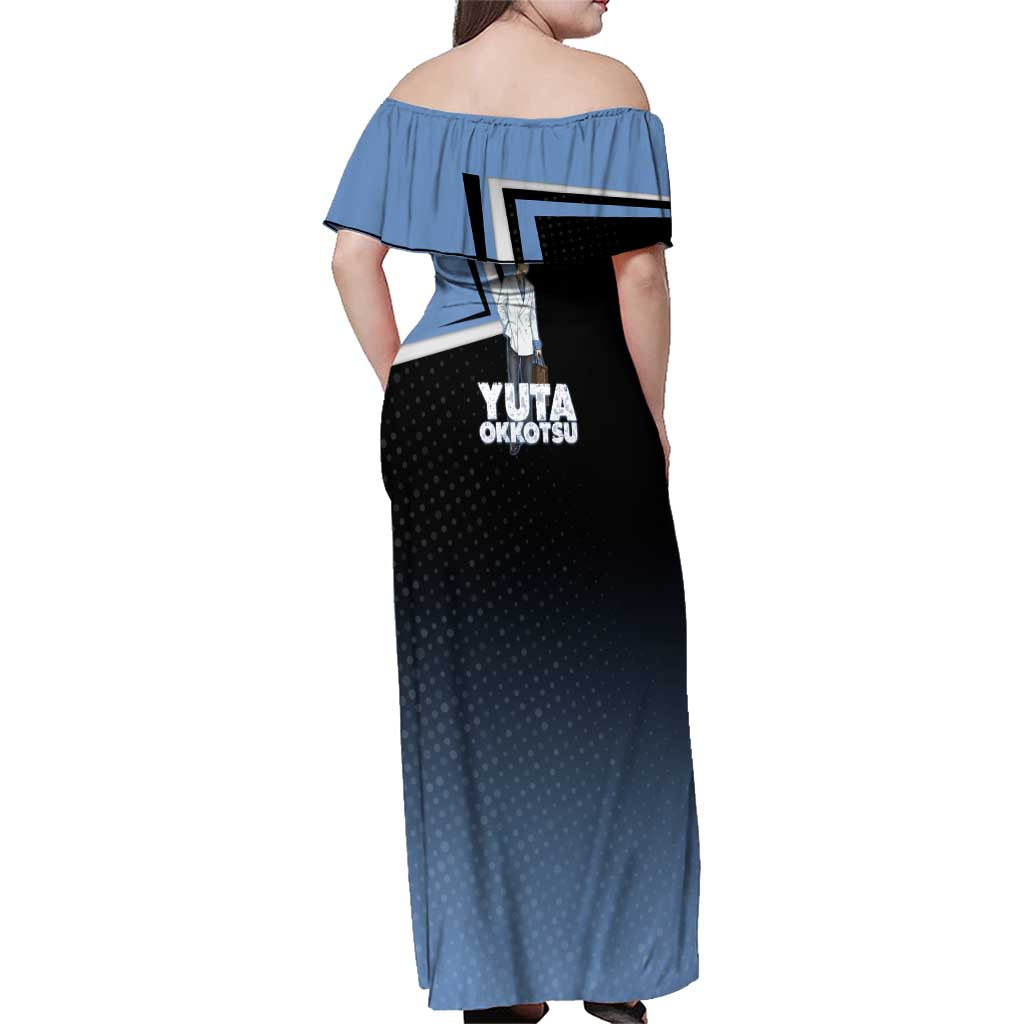 Yuta Okkotsu Family Matching Off Shoulder Maxi Dress and Hawaiian Shirt Jujutsu Kaisen Street Style Art