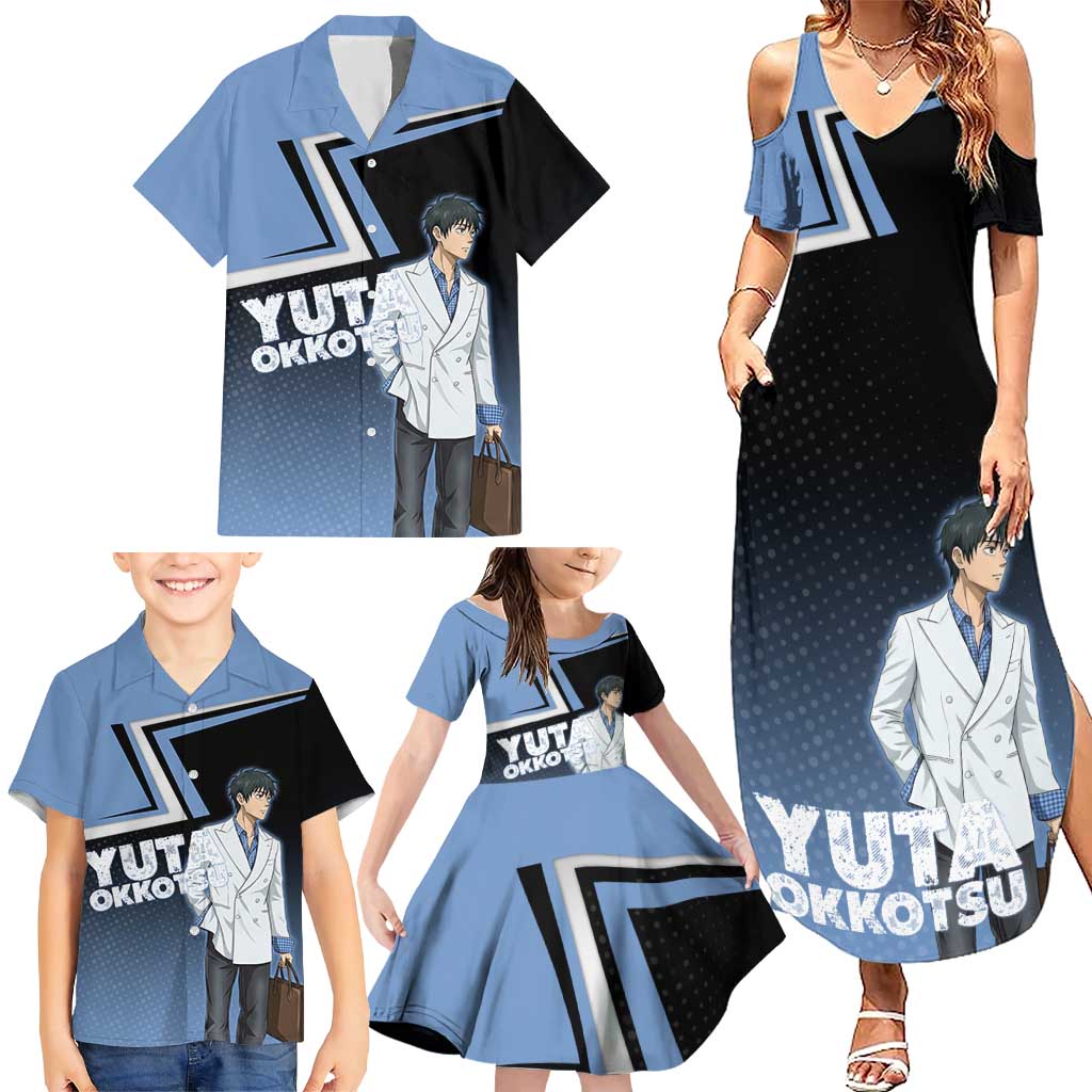 Yuta Okkotsu Family Matching Summer Maxi Dress and Hawaiian Shirt Jujutsu Kaisen Street Style Art
