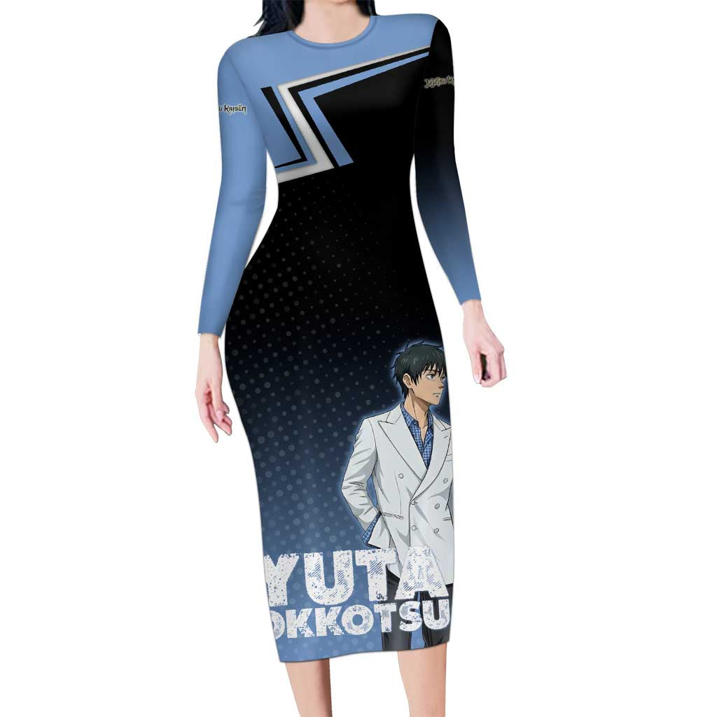 Yuta Okkotsu Long Sleeve Bodycon Dress Jujutsu Kaisen Street Style Art
