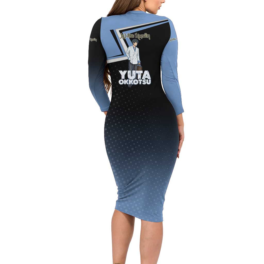 Yuta Okkotsu Long Sleeve Bodycon Dress Jujutsu Kaisen Street Style Art