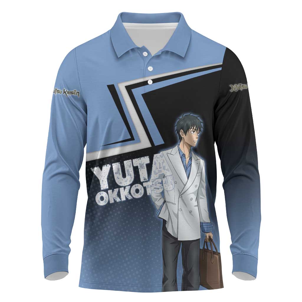 Yuta Okkotsu Long Sleeve Polo Shirt Jujutsu Kaisen Street Style Art
