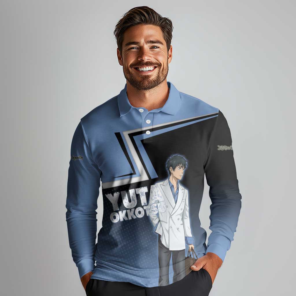 Yuta Okkotsu Long Sleeve Polo Shirt Jujutsu Kaisen Street Style Art