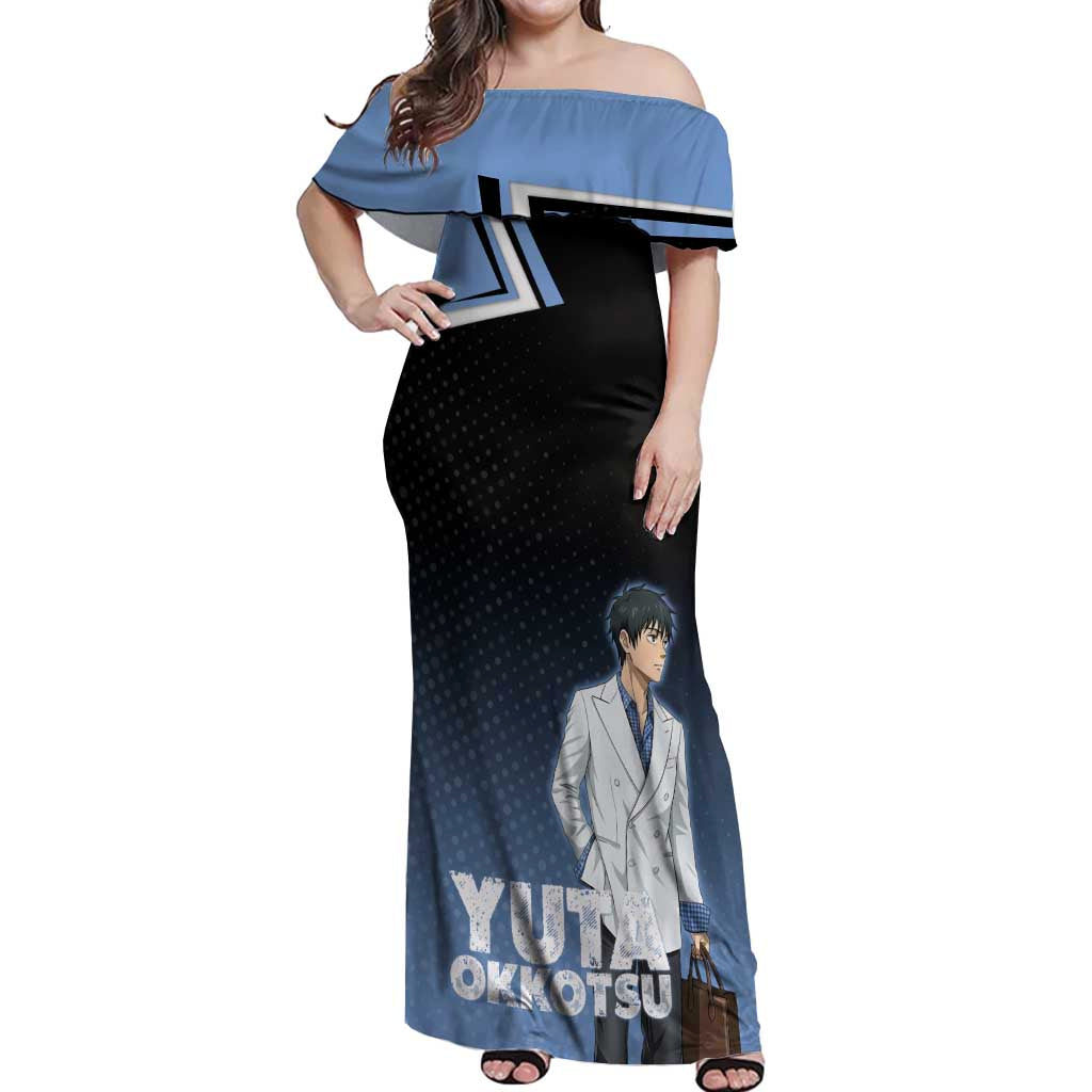Yuta Okkotsu Off Shoulder Maxi Dress Jujutsu Kaisen Street Style Art