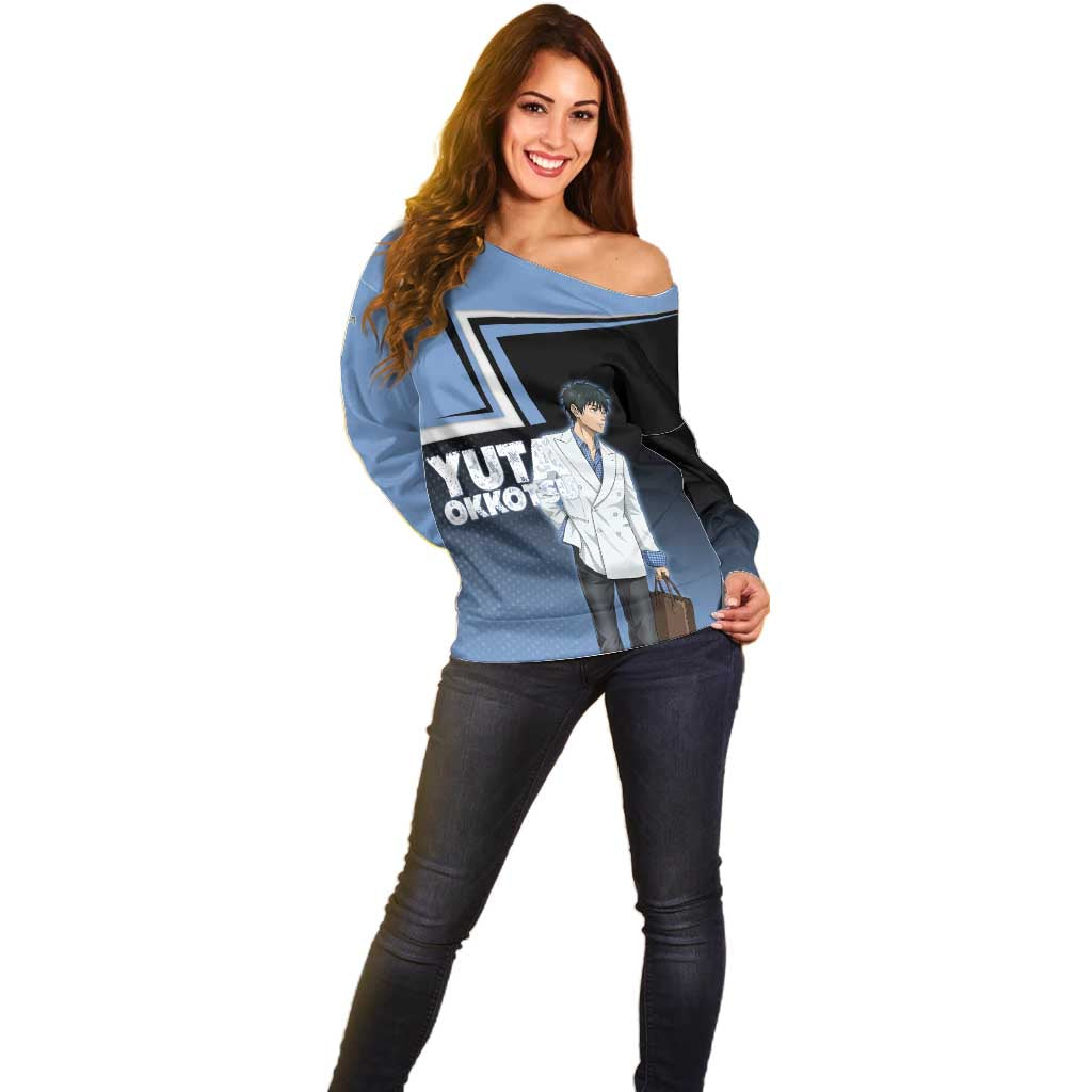Yuta Okkotsu Off Shoulder Sweater Jujutsu Kaisen Street Style Art