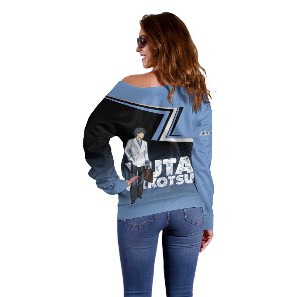 Yuta Okkotsu Off Shoulder Sweater Jujutsu Kaisen Street Style Art