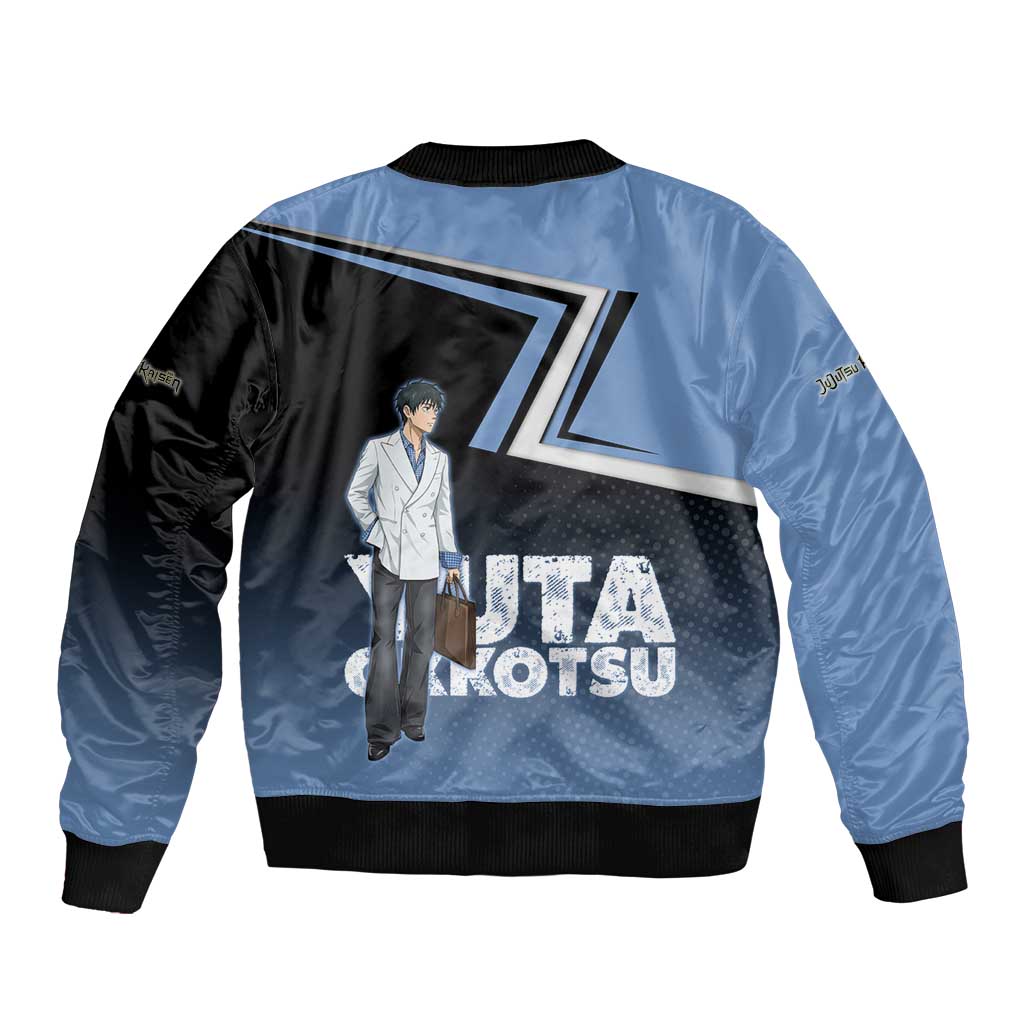 Yuta Okkotsu Sleeve Zip Bomber Jacket Jujutsu Kaisen Street Style Art