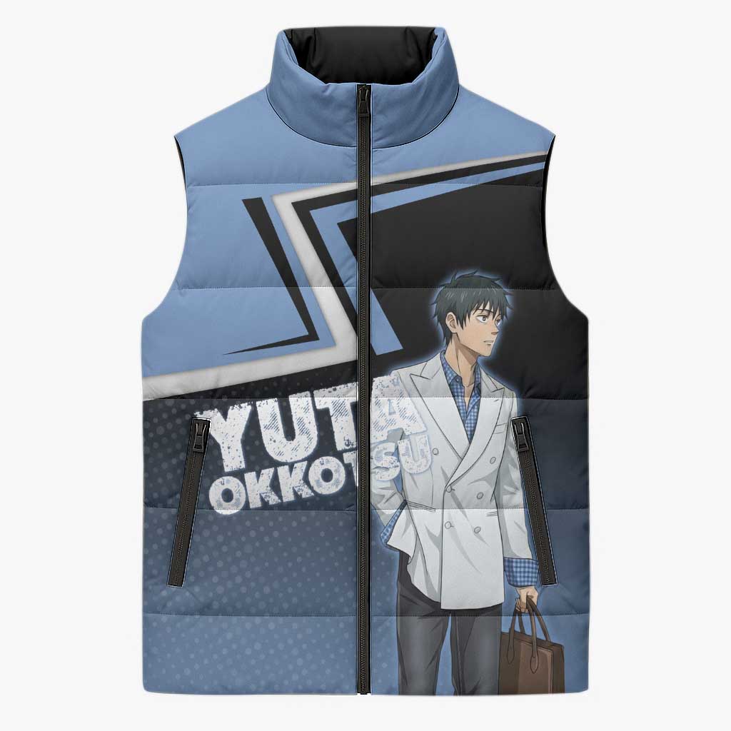 Yuta Okkotsu Sleeveless Puffer Jacket Jujutsu Kaisen Street Style Art