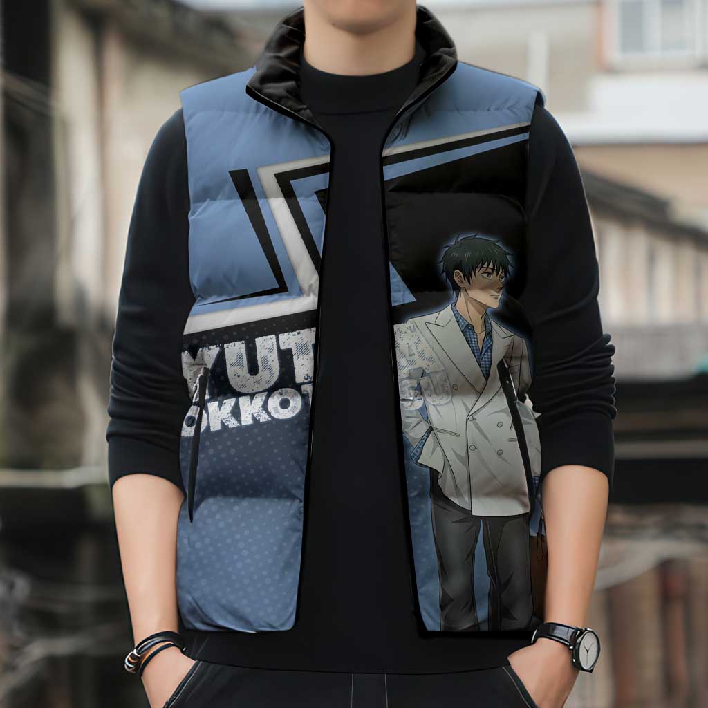 Yuta Okkotsu Sleeveless Puffer Jacket Jujutsu Kaisen Street Style Art