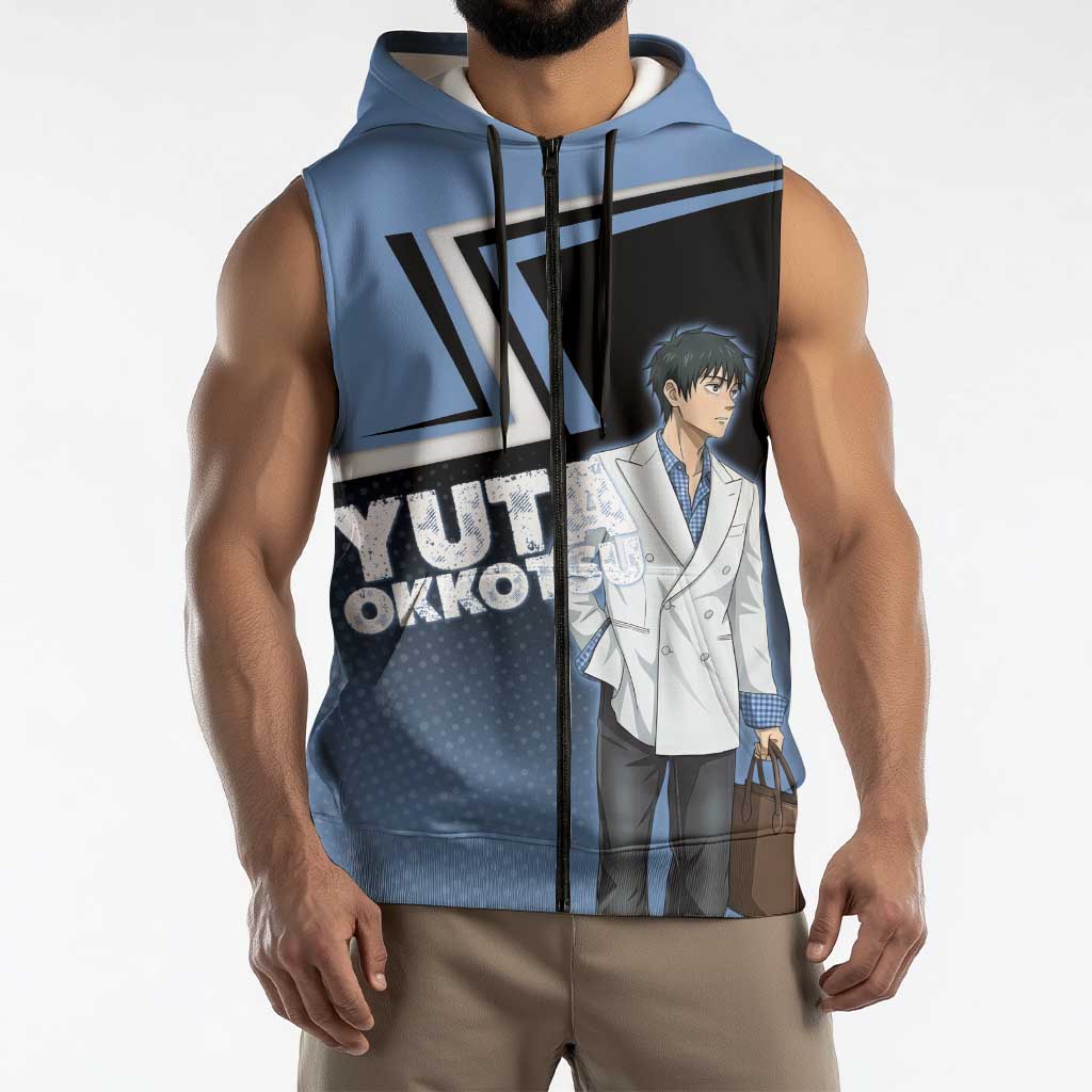 Yuta Okkotsu Sleeveless Zip Hoodie Jujutsu Kaisen Street Style Art