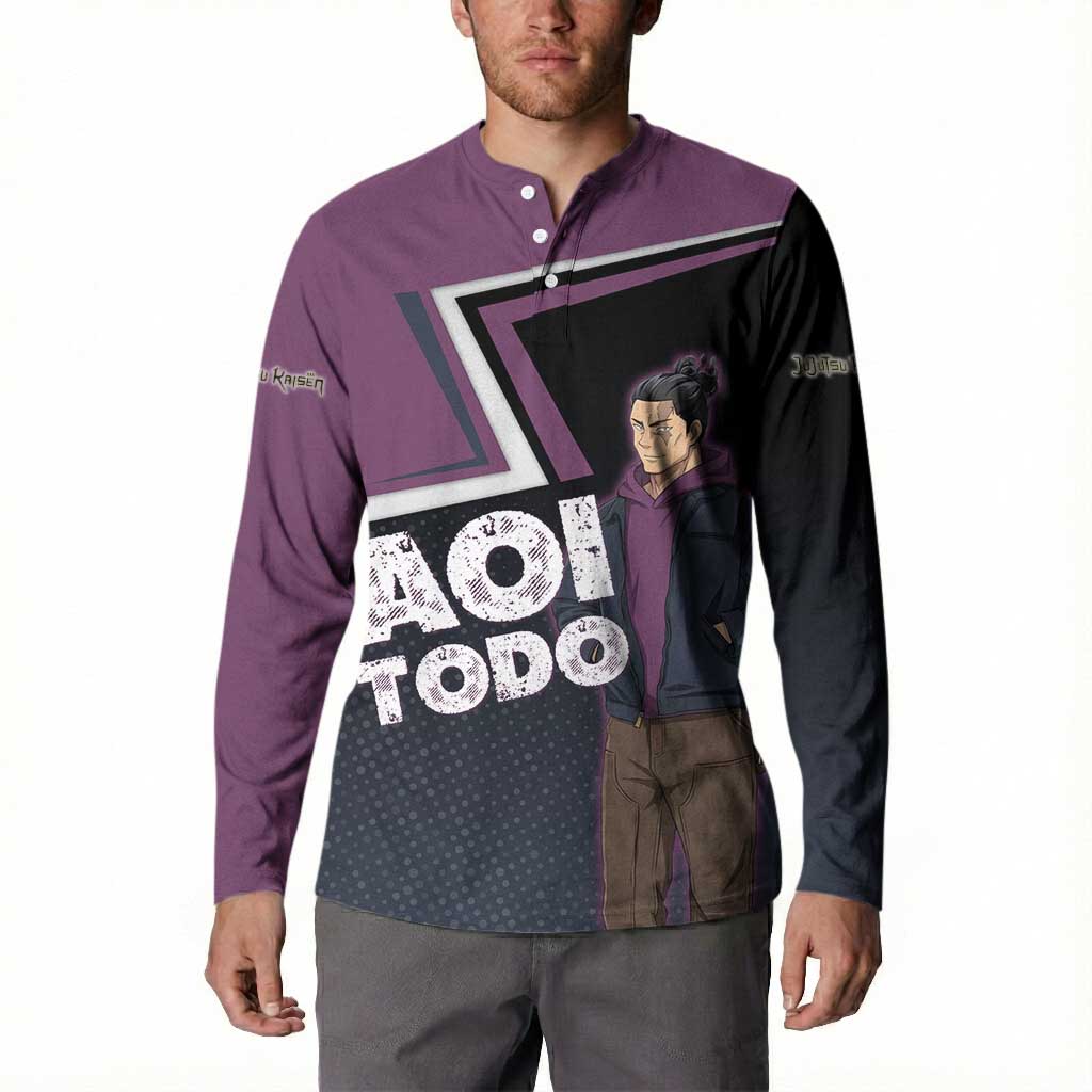 Aoi Todo Button Sweatshirt Jujutsu Kaisen Casual Urban Look