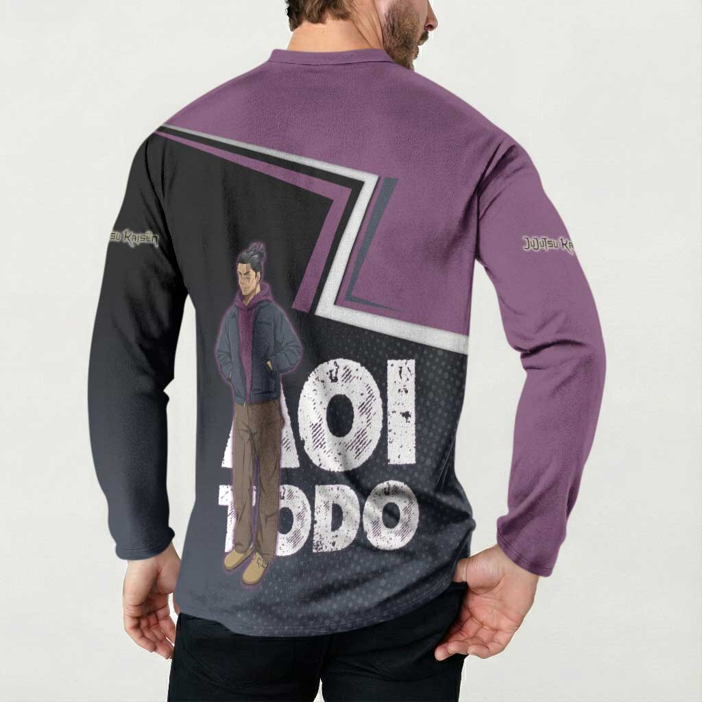 Aoi Todo Button Sweatshirt Jujutsu Kaisen Casual Urban Look