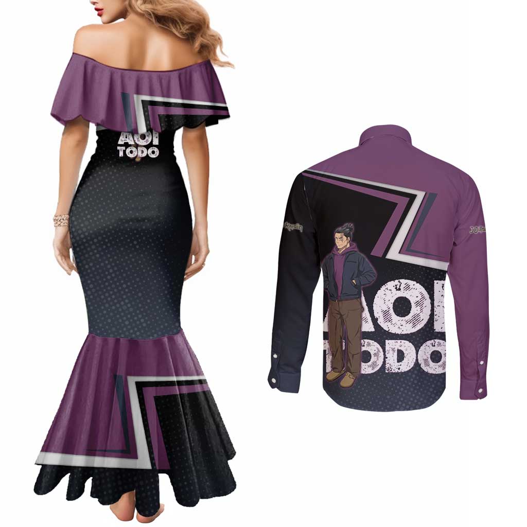 Aoi Todo Couples Matching Mermaid Dress and Long Sleeve Button Shirt Jujutsu Kaisen Casual Urban Look