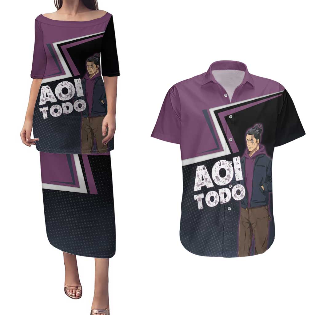 Aoi Todo Couples Matching Puletasi and Hawaiian Shirt Jujutsu Kaisen Casual Urban Look