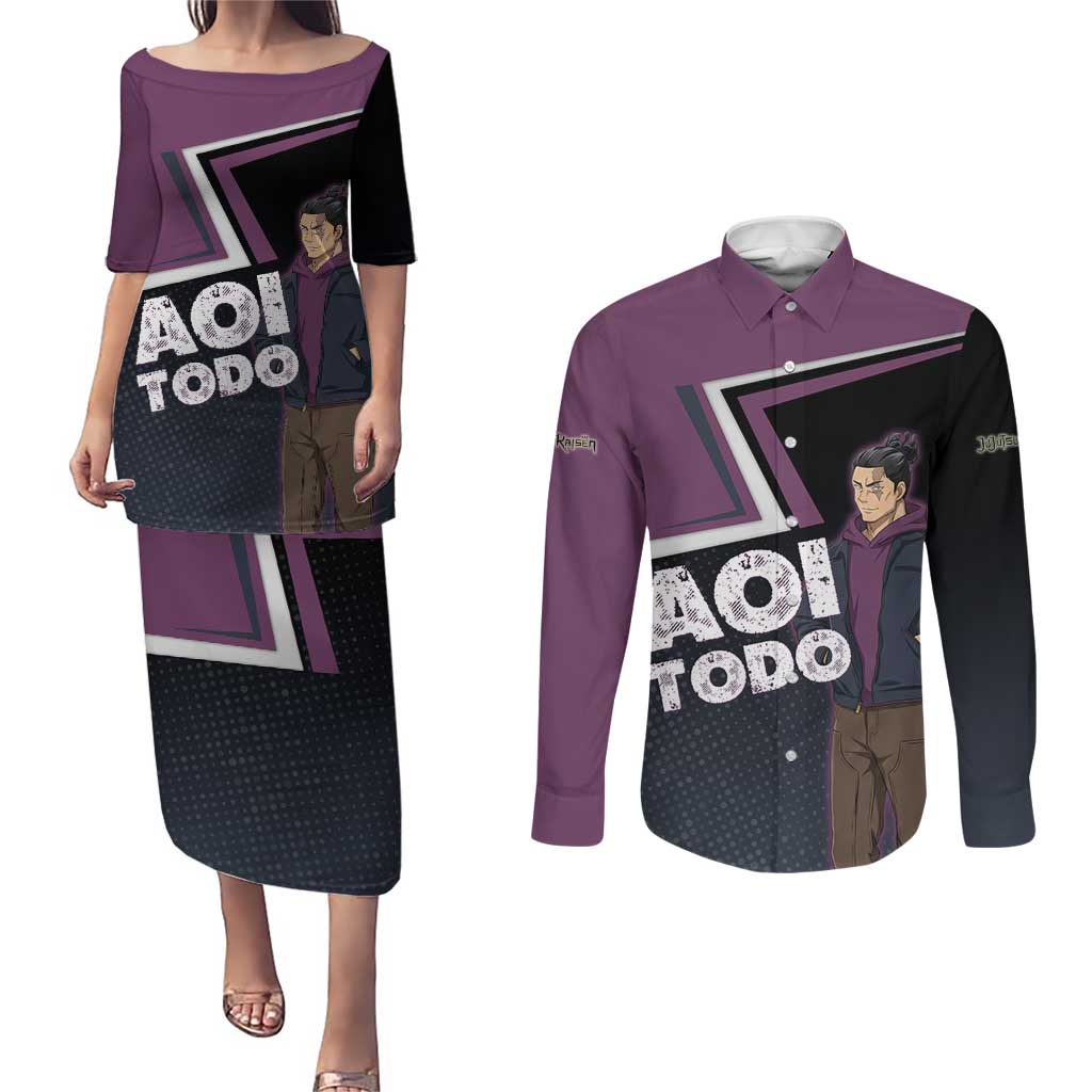 Aoi Todo Couples Matching Puletasi and Long Sleeve Button Shirt Jujutsu Kaisen Casual Urban Look