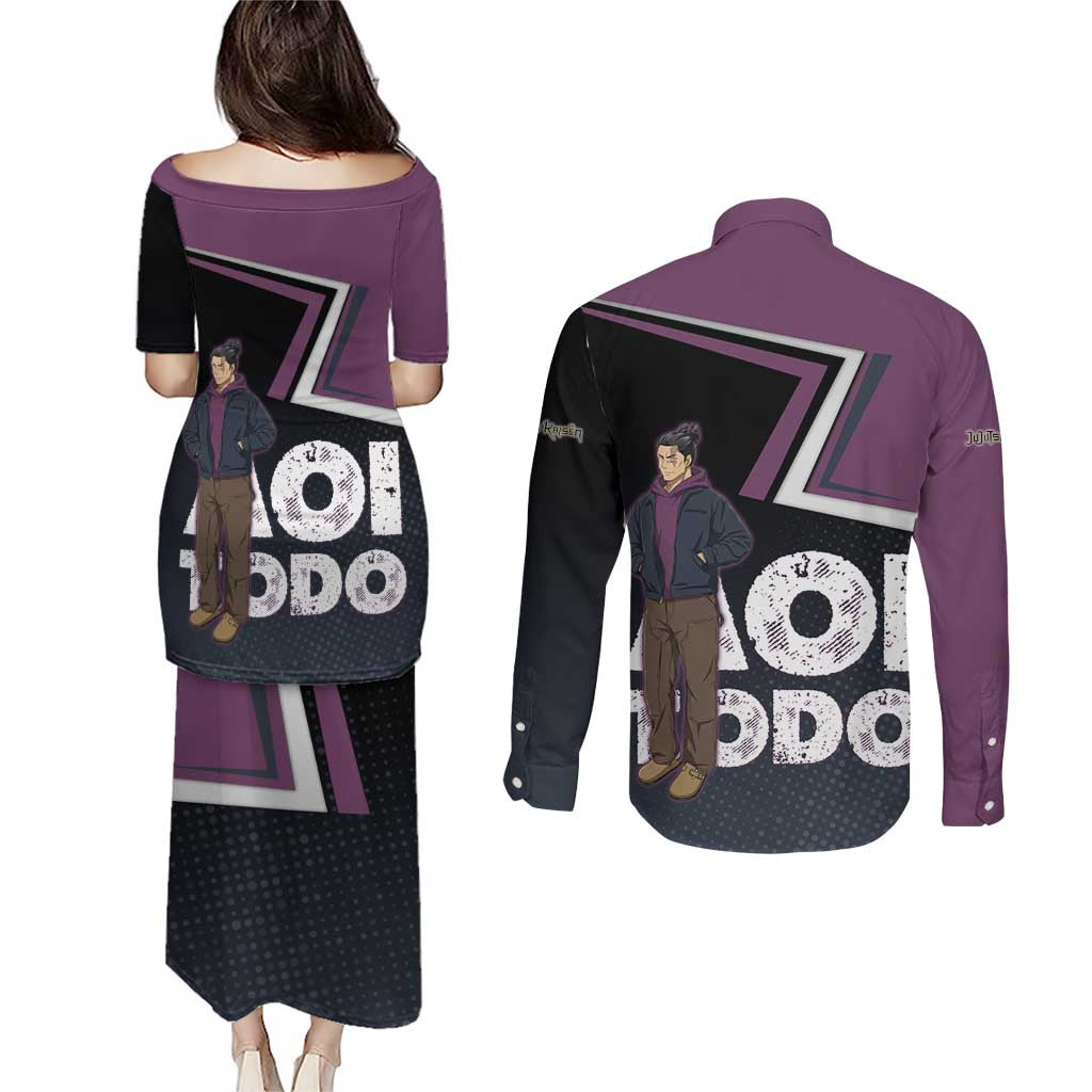 Aoi Todo Couples Matching Puletasi and Long Sleeve Button Shirt Jujutsu Kaisen Casual Urban Look