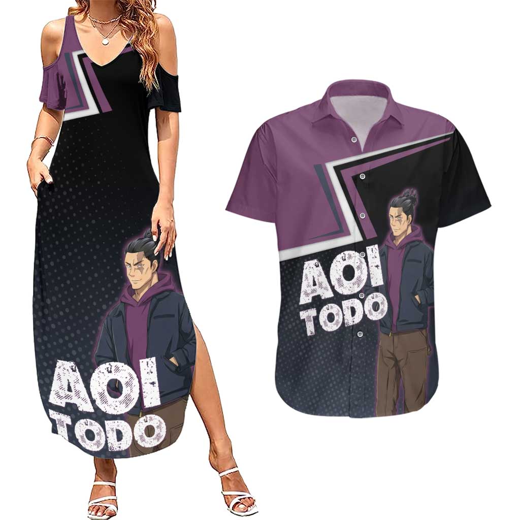 Aoi Todo Couples Matching Summer Maxi Dress and Hawaiian Shirt Jujutsu Kaisen Casual Urban Look