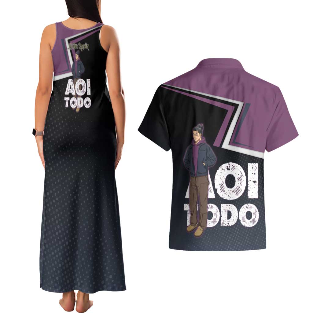 Aoi Todo Couples Matching Tank Maxi Dress and Hawaiian Shirt Jujutsu Kaisen Casual Urban Look