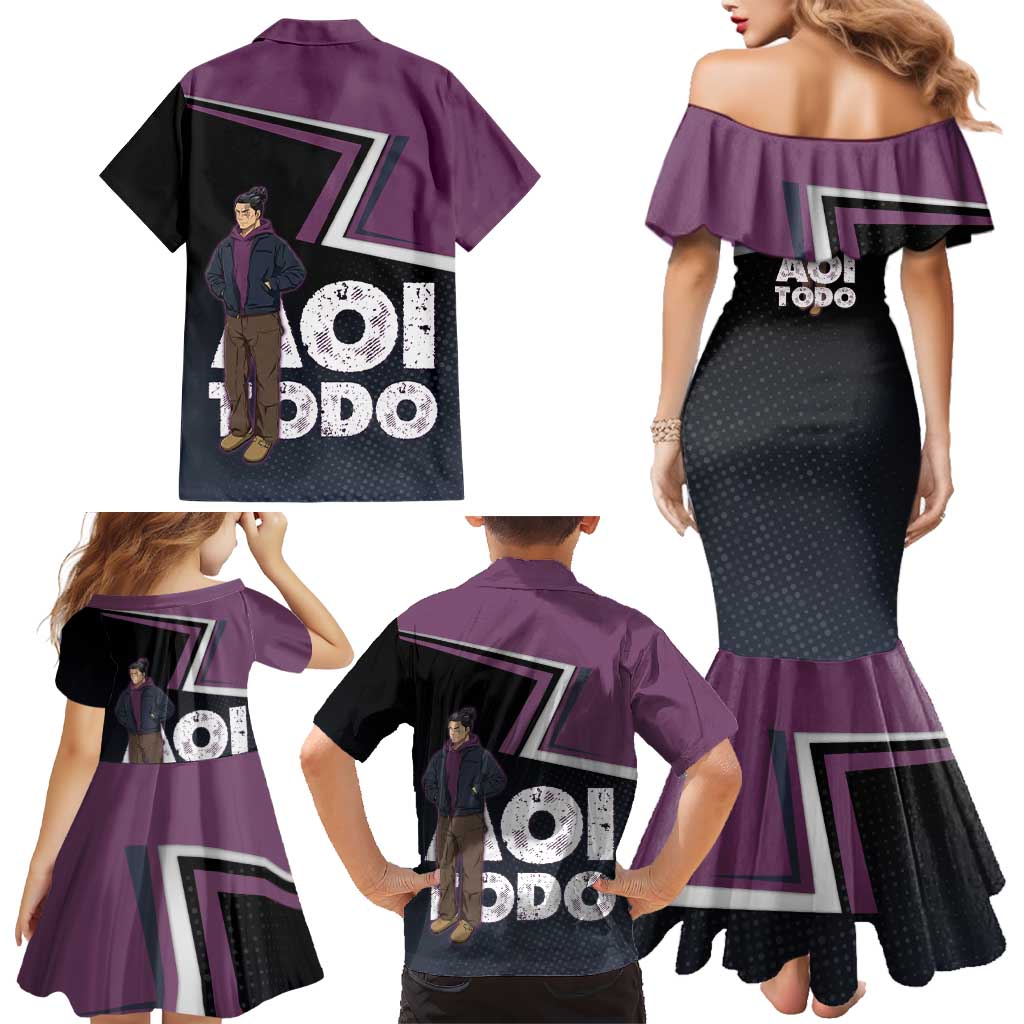 Aoi Todo Family Matching Mermaid Dress and Hawaiian Shirt Jujutsu Kaisen Casual Urban Look