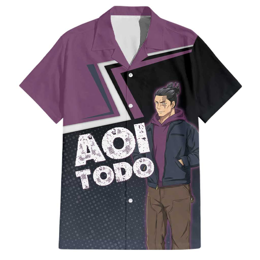 Aoi Todo Family Matching Off The Shoulder Long Sleeve Dress and Hawaiian Shirt Jujutsu Kaisen Casual Urban Look