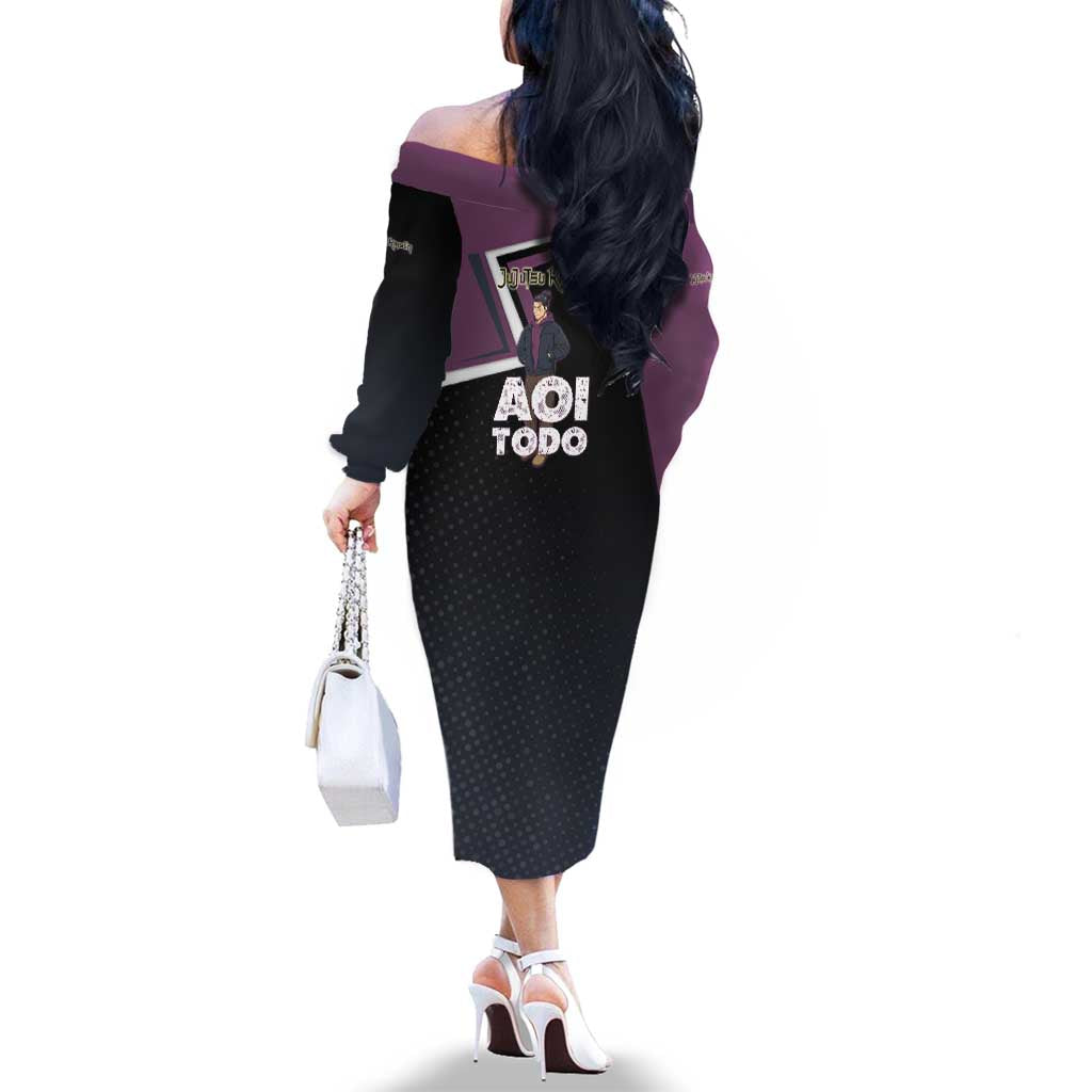 Aoi Todo Family Matching Off The Shoulder Long Sleeve Dress and Hawaiian Shirt Jujutsu Kaisen Casual Urban Look