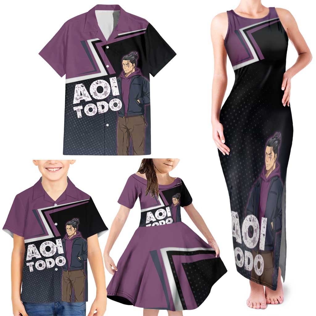 Aoi Todo Family Matching Tank Maxi Dress and Hawaiian Shirt Jujutsu Kaisen Casual Urban Look