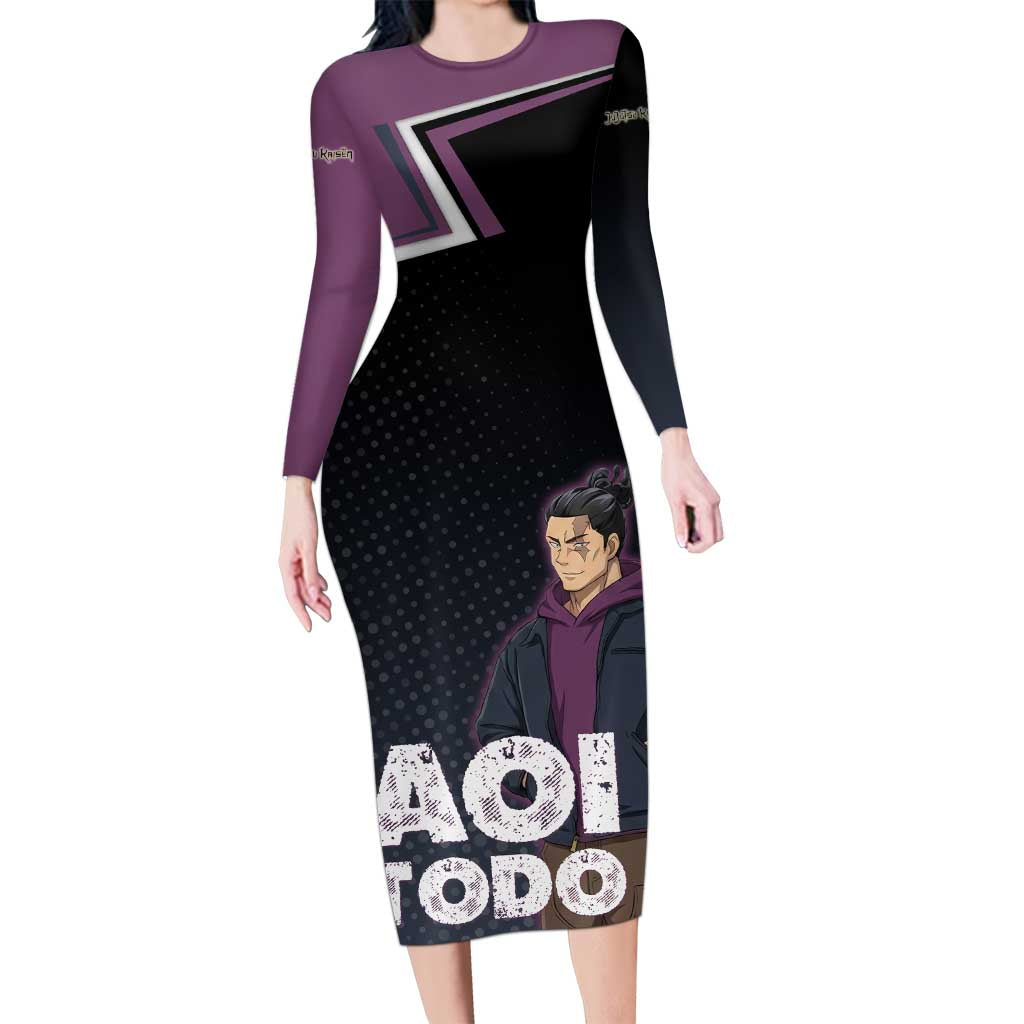 Aoi Todo Long Sleeve Bodycon Dress Jujutsu Kaisen Casual Urban Look