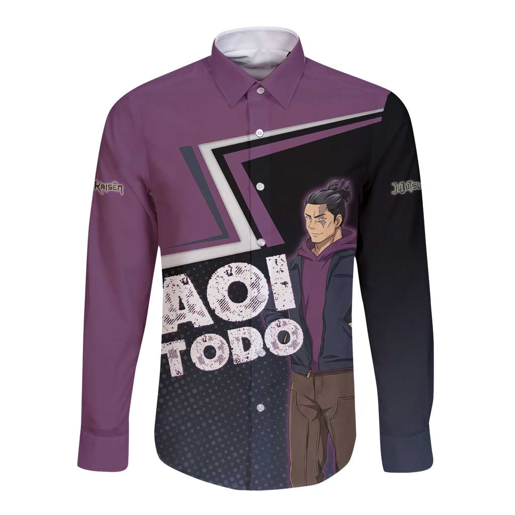 Aoi Todo Long Sleeve Button Shirt Jujutsu Kaisen Casual Urban Look