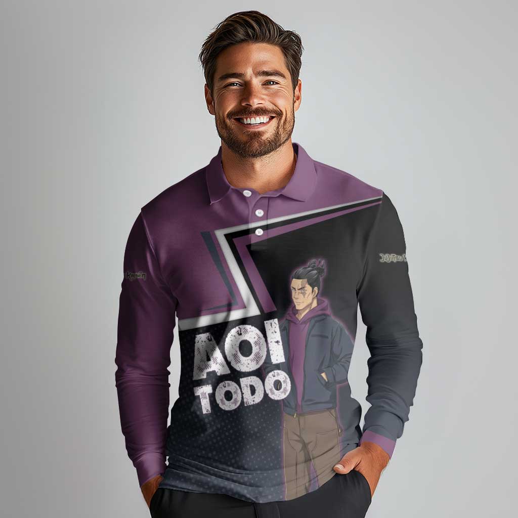 Aoi Todo Long Sleeve Polo Shirt Jujutsu Kaisen Casual Urban Look