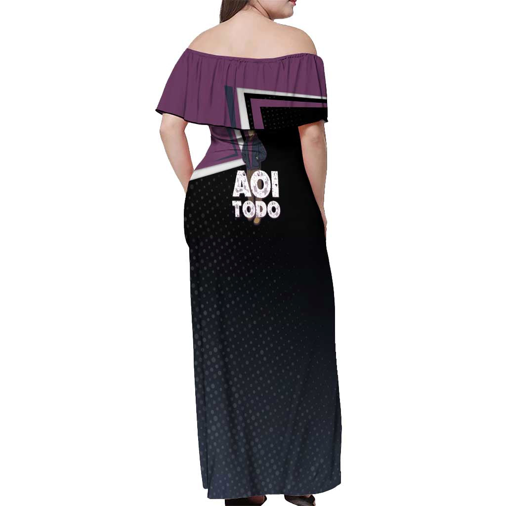 Aoi Todo Off Shoulder Maxi Dress Jujutsu Kaisen Casual Urban Look