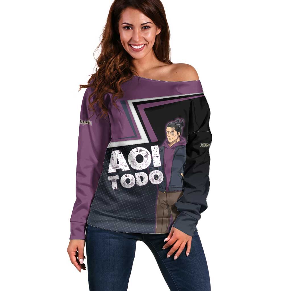 Aoi Todo Off Shoulder Sweater Jujutsu Kaisen Casual Urban Look