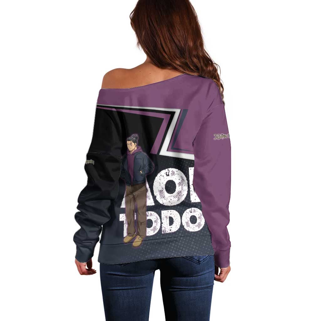 Aoi Todo Off Shoulder Sweater Jujutsu Kaisen Casual Urban Look